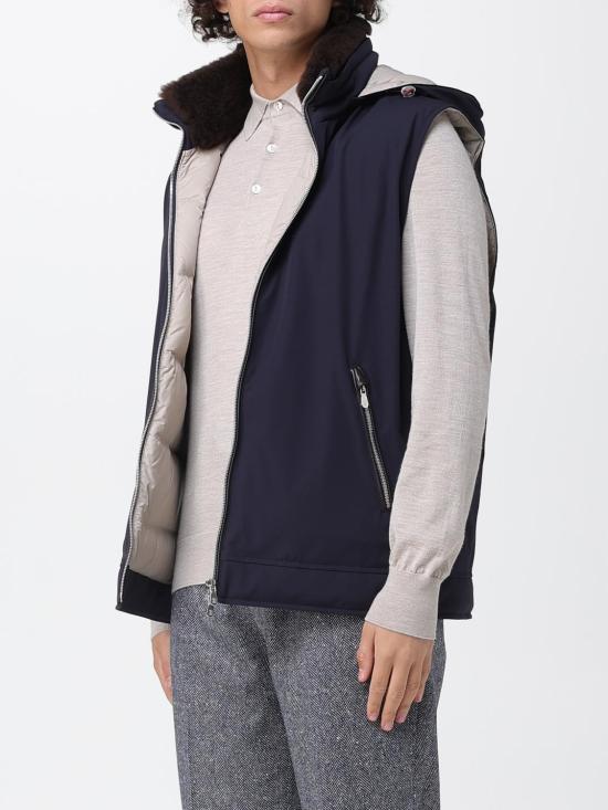 25FW 브루넬로 쿠치넬리 베스트 MV4061656 CQZ29 Blue - BRUNELLO CUCINELLI