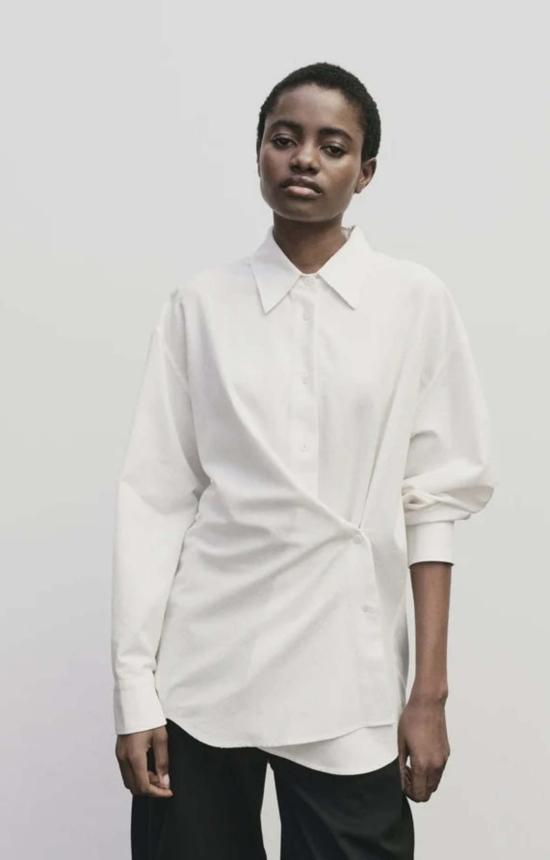  미정박 셔츠 미정 박 텍스처드 오버사이즈 셔츠