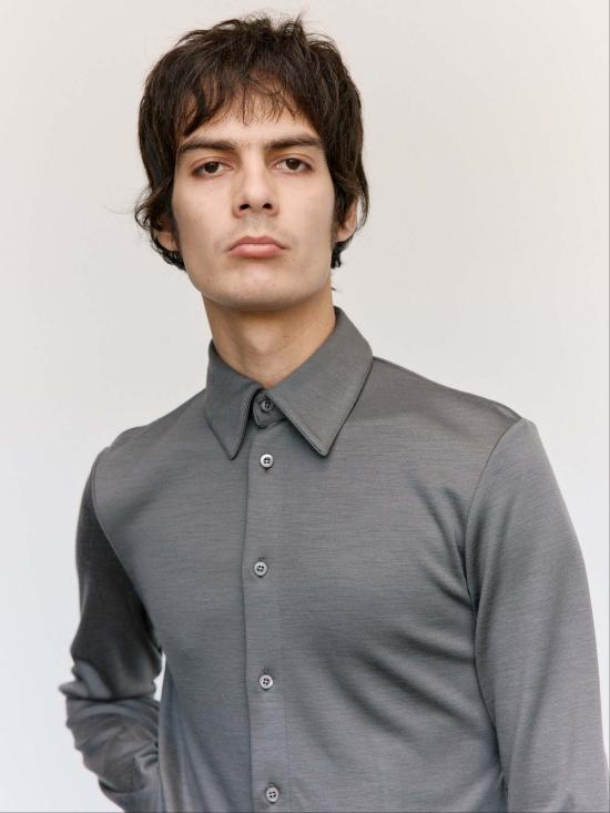  리에르 트레이닝 웨어 카모시오 인텔록 울 폴라 셔츠 - RIER