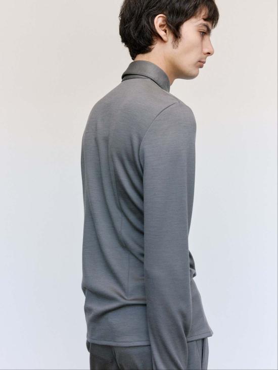  리에르 셔츠 카모시오 인텔록 울 폴라 - RIER