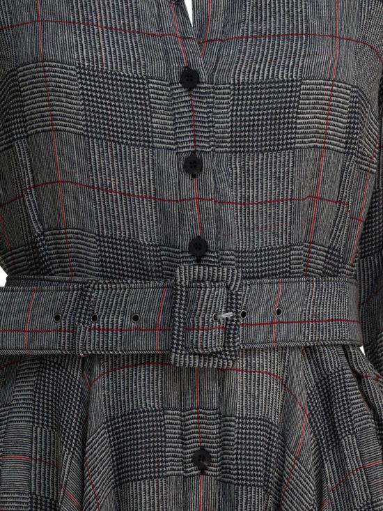 25FW 사만다 성 원피스 ASTER SAVILE ROW CHECK BIG IVORY BLACK GREY - SAMANTHA SUNG