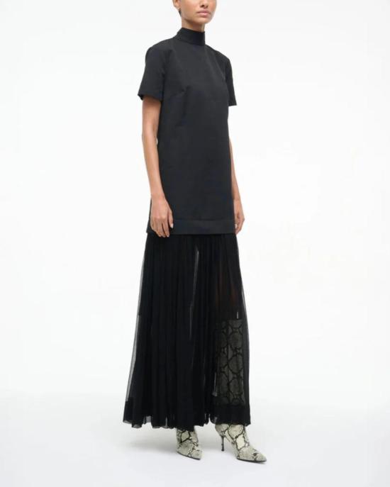  스타우드 롱 원피스 피아 드레스 블랙 - STAUD