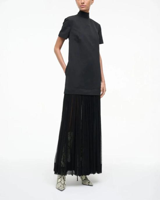  스타우드 롱 원피스 피아 드레스 블랙 - STAUD