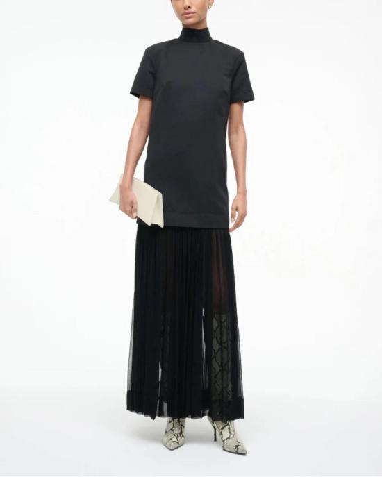  스타우드 롱 원피스 피아 드레스 블랙 - STAUD