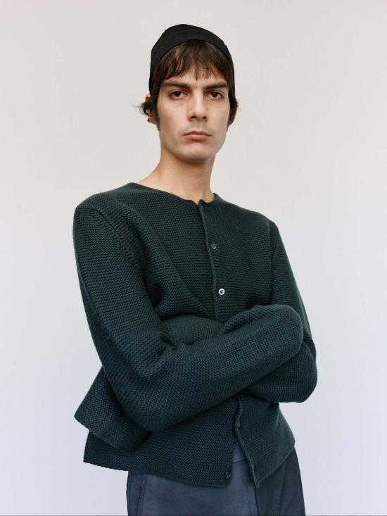  리에르 가디건 Rier Plombe 울 링크 링크 카디건