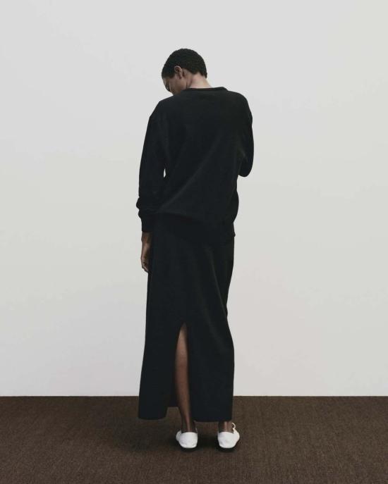  미정박 롱 스커트 미정 박 캐시미어 블렌드 니트 스커트 - MIJEONG PARK