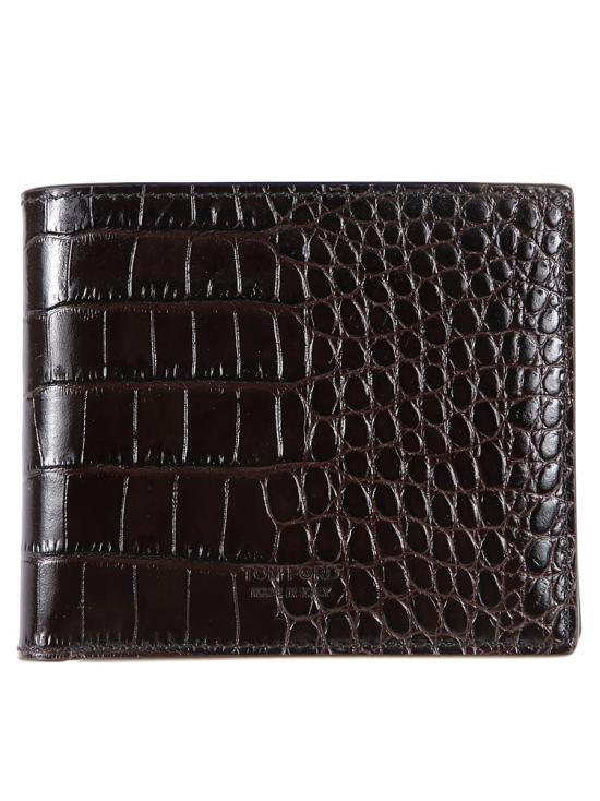 25FW 톰포드 크로커다일 프린트 레더 반지갑  Y0410 LCL439S BROWN