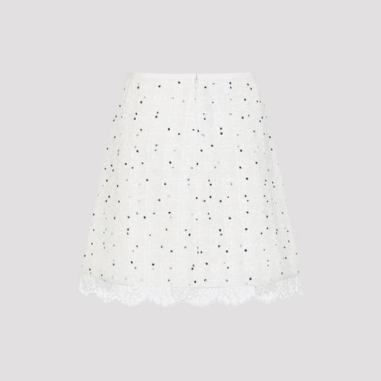 25FW 지암바티스타 발리 숏 스커트 25FWPVCA2041 28LIN White - GIAMBATTISTA VALLI