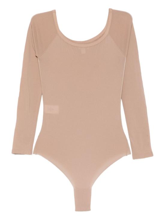 25FW 알라이아 바디수트 티셔츠 AA9B0384M826B 178 Camel - ALAIA