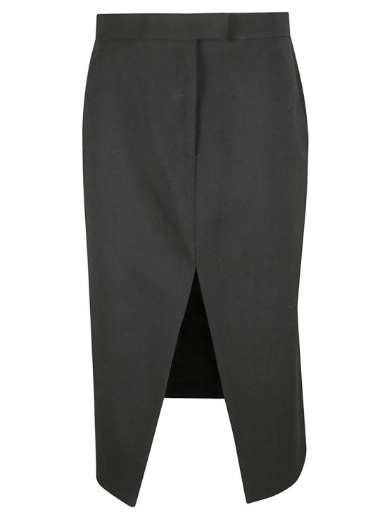 25FW 알렉산더 맥퀸 미디 스커트 848863QJAFK1000 Black
