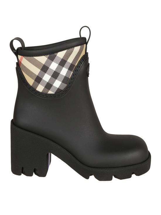 25FW 버버리 마쉬 체크 러버 앵클 부츠 8111687 A1189 Black