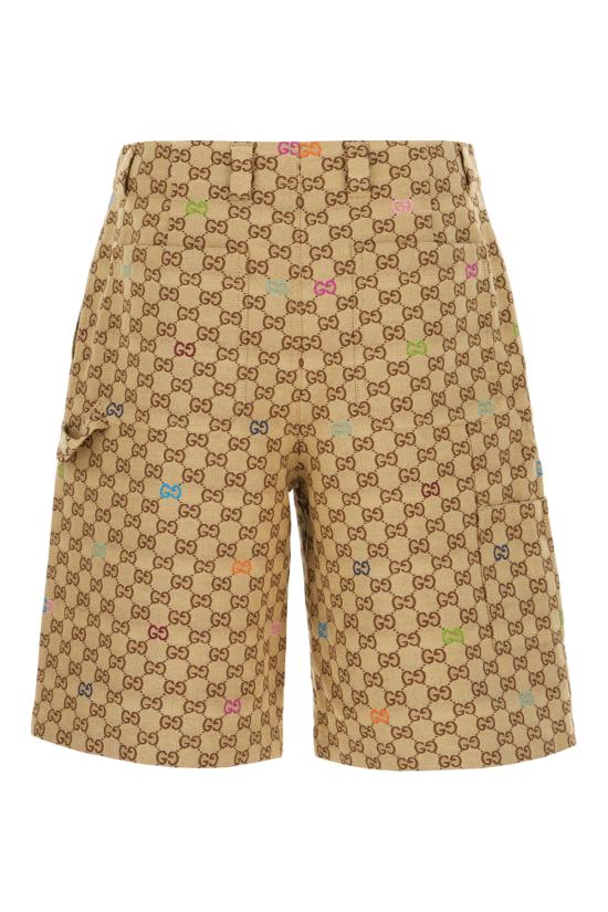 25FW 구찌 GG 캔버스 쇼츠 814728ZAS81 2137 Beige - GUCCI