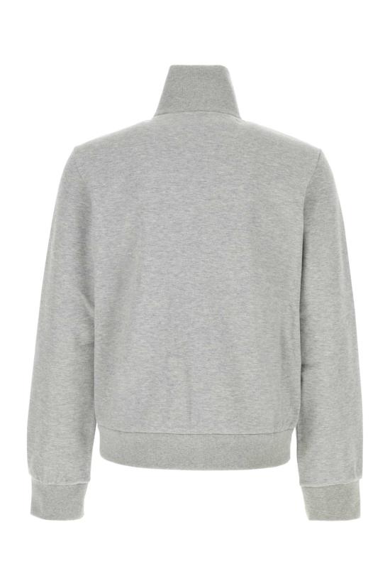 25FW 구찌 웹 사이드 심 코튼 집업 스웨트셔츠  828331XJHCX 1183 Grey - GUCCI