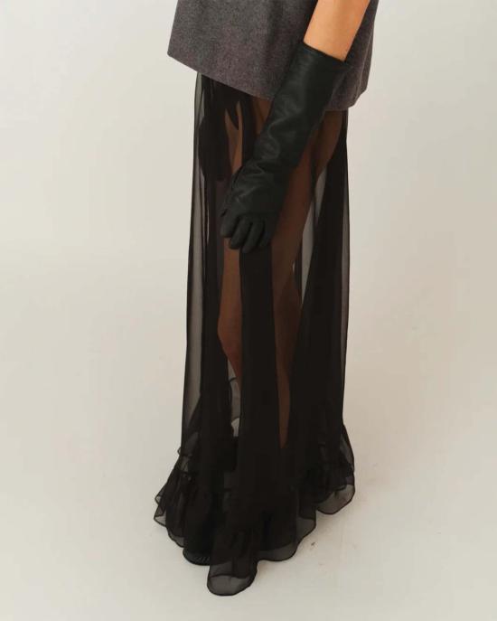  더 가먼트 롱 스커트 가먼트 비발디 스커트 블랙 - THE GARMENT