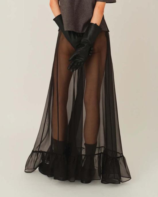  더 가먼트 롱 스커트 가먼트 비발디 스커트 블랙 - THE GARMENT