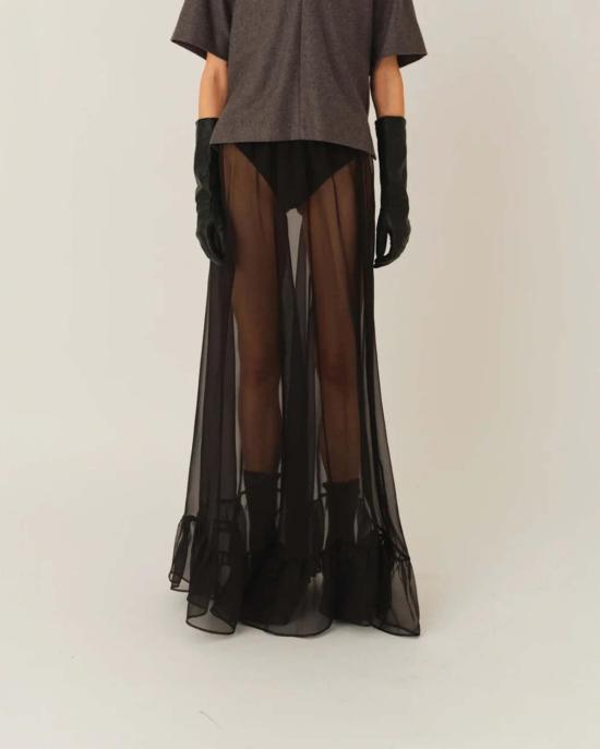  더 가먼트 롱 스커트 가먼트 비발디 스커트 블랙 - THE GARMENT