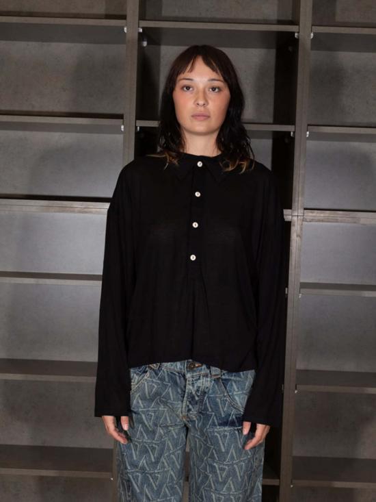  베이스레인지 반팔 티셔츠 씰 폴로 탑 - BASERANGE