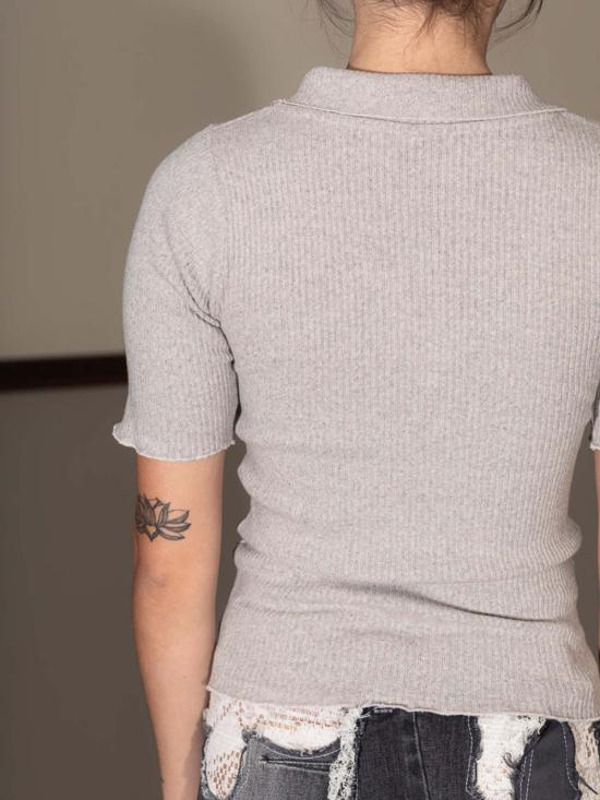  베이스레인지 반팔 티셔츠 듀얼 폴로 탑 - BASERANGE