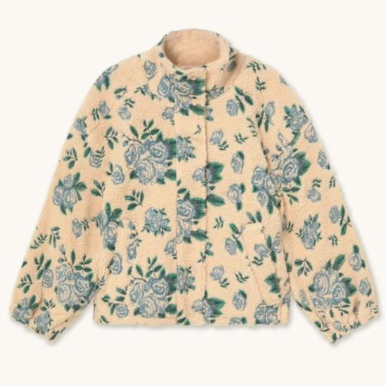  TINY BIG SISTER 숏패딩 타이니 빅 시스터 자수 장미 셰르파 재킷 바닐라 - OTHER BRANDS
