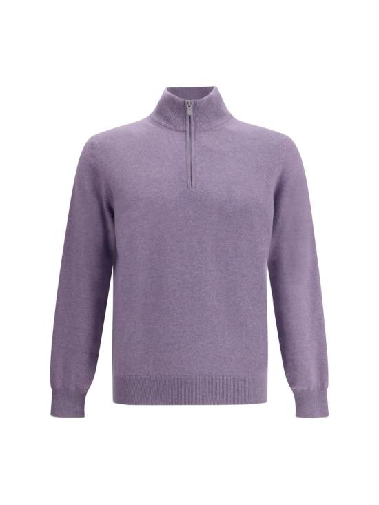 25FW 브루넬로 쿠치넬리 집업 니트 M2200124 CBG82 PURPLE