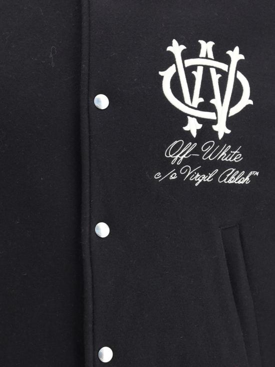 25FW 오프화이트 봄버 자켓 OMEH053F25FAB003 1017 Black - OFF WHITE