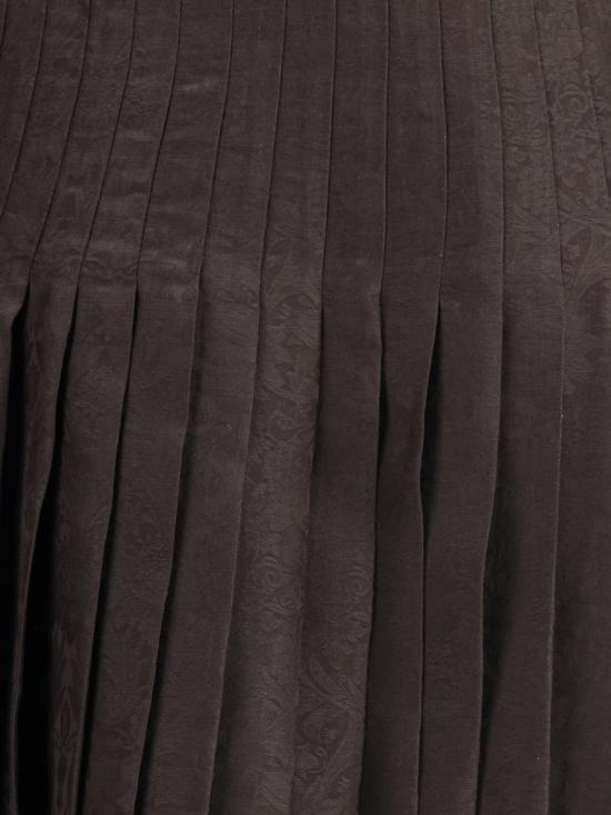 25FW 버버리 선플라워 플리츠 실크 스커트 8116709 C3824 BROWN - BURBERRY