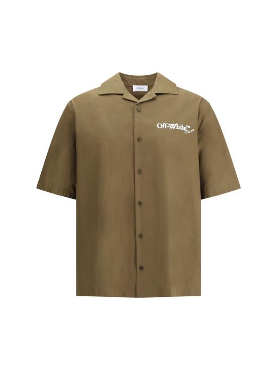 25FW 오프화이트 긴팔 셔츠 OMGG01FF25FAB004 5801 GREEN