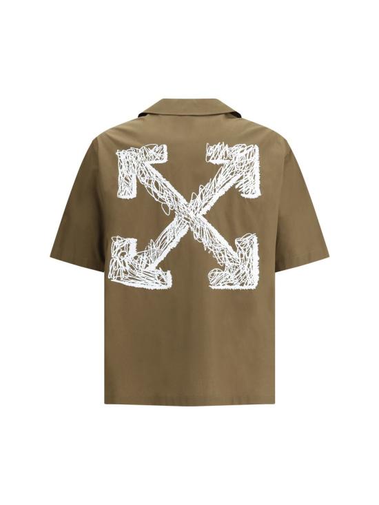 25FW 오프화이트 긴팔 셔츠 OMGG01FF25FAB004 5801 GREEN - OFF WHITE