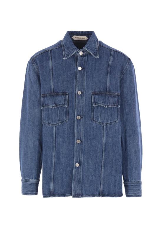 25FW 나마체코 긴팔 셔츠 NW25401N1350WA5300 OCEAN BLUE