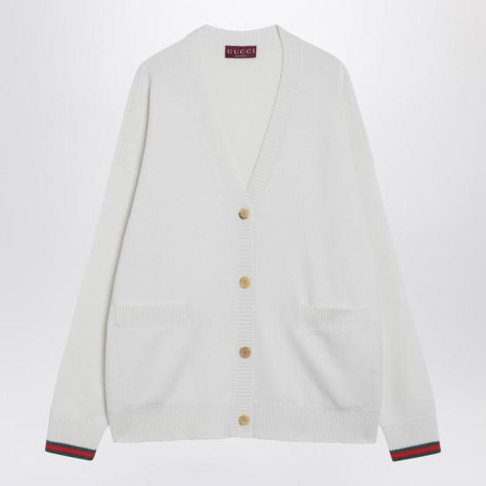 25FW 구찌 브이넥 울 캐시미어 가디건 830815XKE13 R GUC 9304 MULTICOLOR