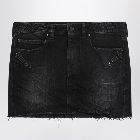 25FW 발렌시아가 스커트 852324TTW67 R BALEN 1037 Black