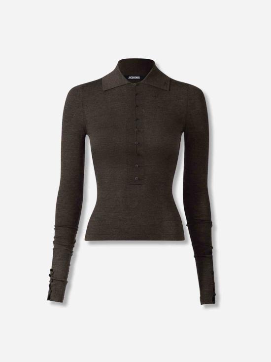 25FW 자크뮈스 스웨터 25HPOW00806AK00145 880DARK BROWN Brown