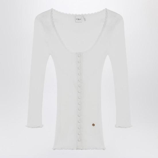 25FW 끌로에 가디건 CH25WJC01185 R CHLOE 101 WHITE