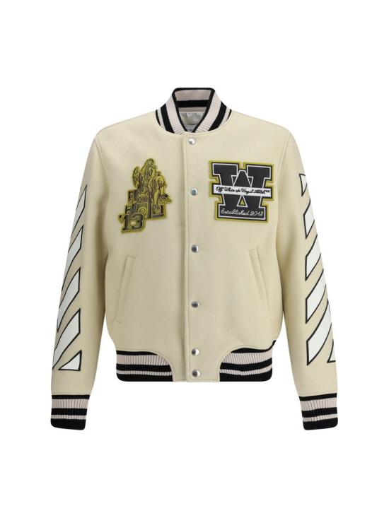 25FW 오프화이트 봄버 자켓 OMEH053F25FAB002 1784 Beige