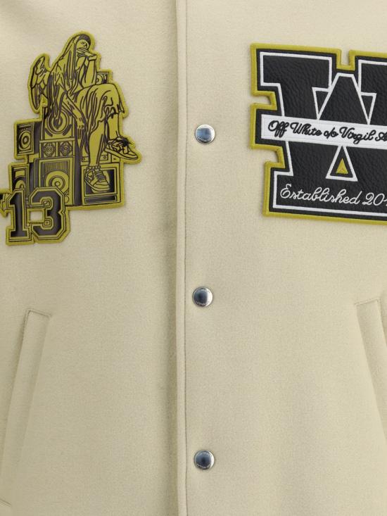 25FW 오프화이트 봄버 자켓 OMEH053F25FAB002 1784 Beige - OFF WHITE