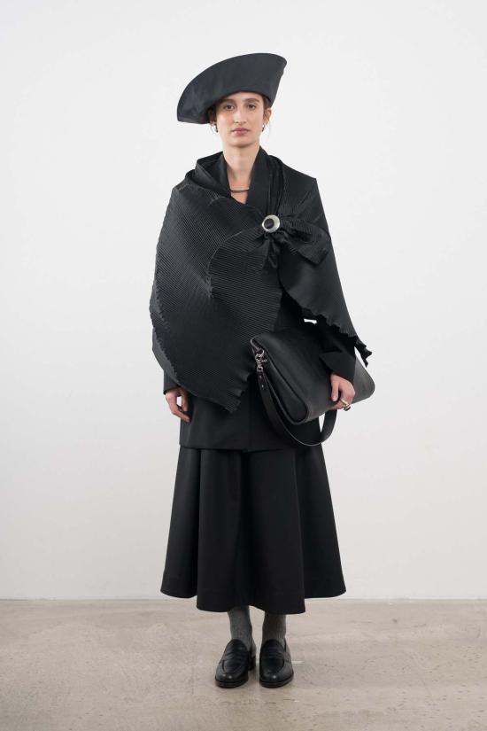  코울리 스튜디오 머플러/스카프 콜리 스튜디오 실크 듀피온 플리츠 스카프 - CAWLEY STUDIO