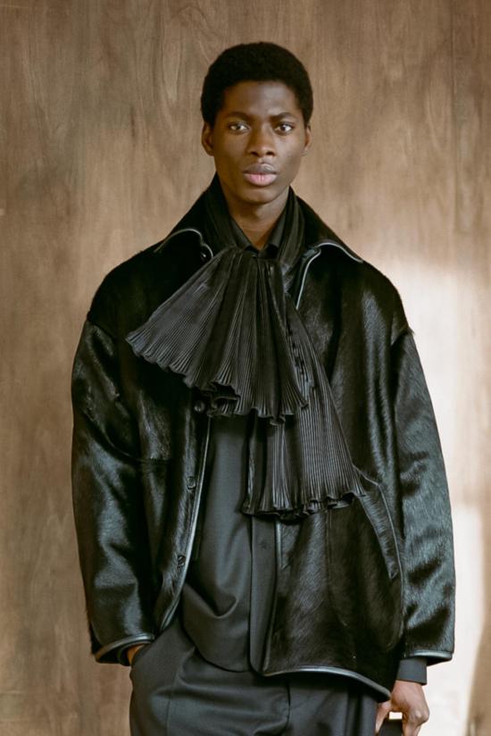  코울리 스튜디오 머플러/스카프 콜리 스튜디오 실크 듀피온 플리츠 스카프