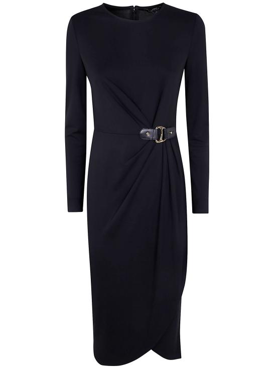 25FW 랄프 로렌 미디 원피스 200980222 001 BLACK