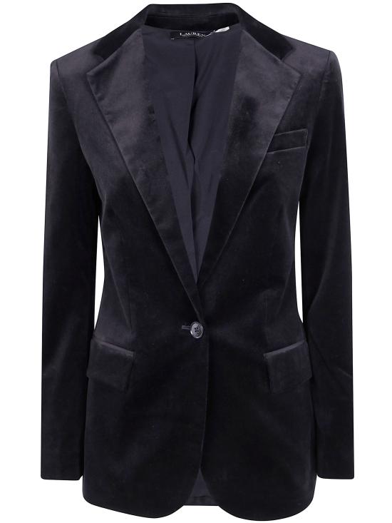 25FW 랄프 로렌 수트 자켓 200979961 001 BLACK VELVET