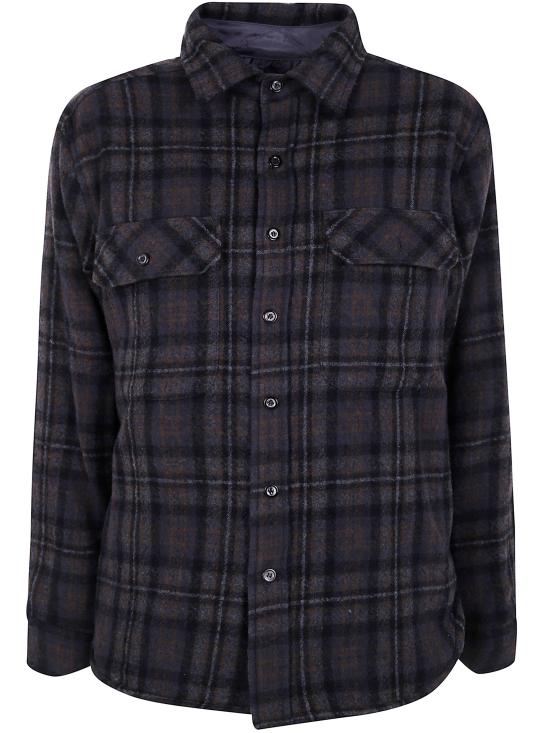 25FW 마르지엘라 퀼티드 셔츠 자켓 S51DT0024 MTN117 860 ANTHRACITE BROWN CHECK - MAISON MARGIELA