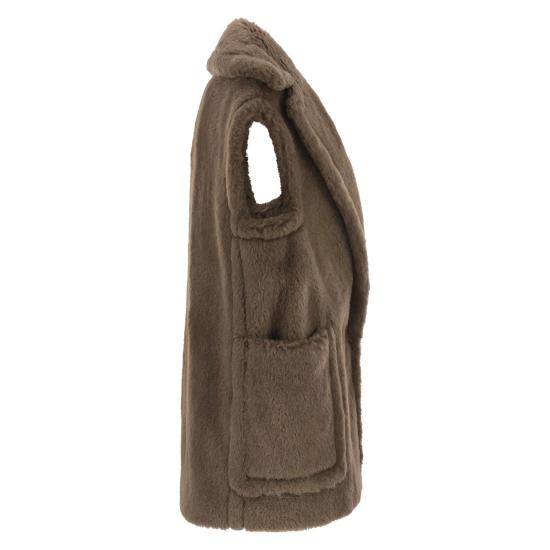 25FW 막스마라 테디 알파카 울 더블브레스트 베스트 2521276253600 BROWN - MAX MARA