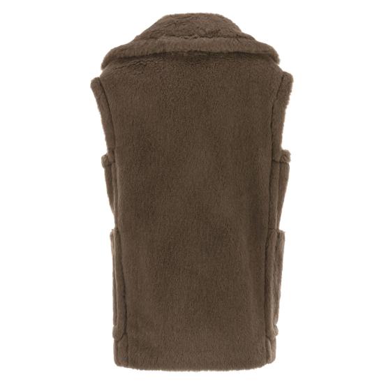 25FW 막스마라 테디 알파카 울 더블브레스트 베스트 2521276253600 BROWN - MAX MARA