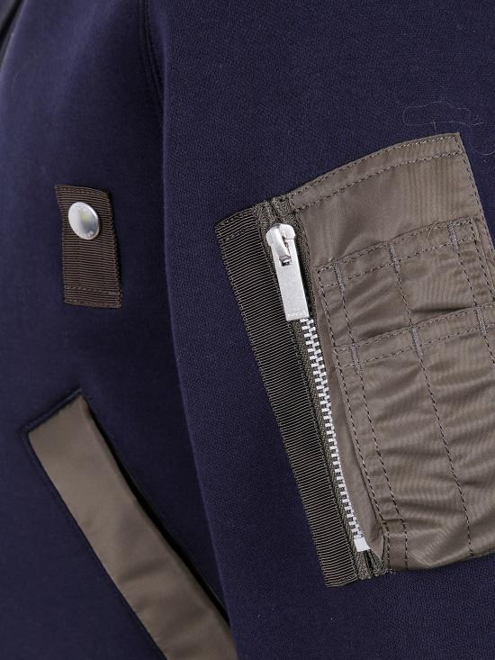 25FW 사카이 후드 티셔츠 25 08171 233 NAVY KHAKI - SACAI