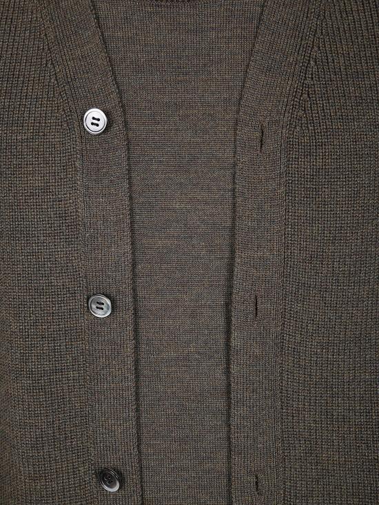 25FW 꼼데가르송 울 가디건 PP N008 0512 KHAKI - COMME DES GARCONS