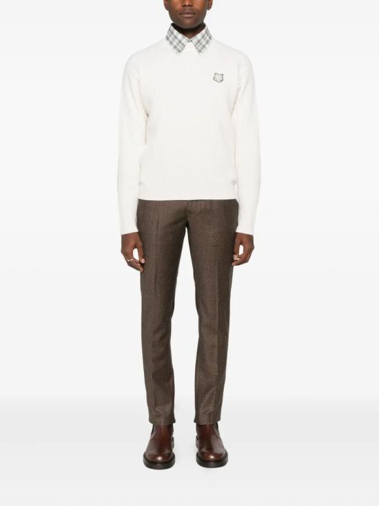 25FW 메종키츠네 스웨터 PM00811KT1149 P700 ECRU - MAISON KITSUNE