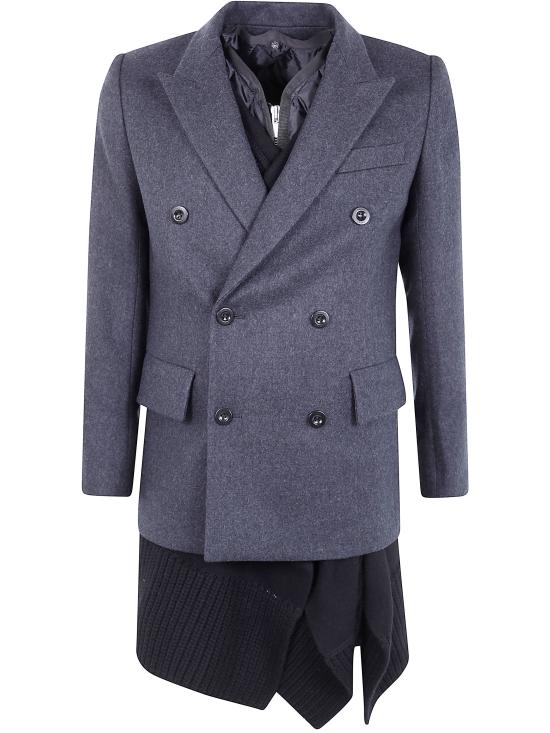 25FW 사카이 수트 자켓 25 08206 327 GREY BLACK