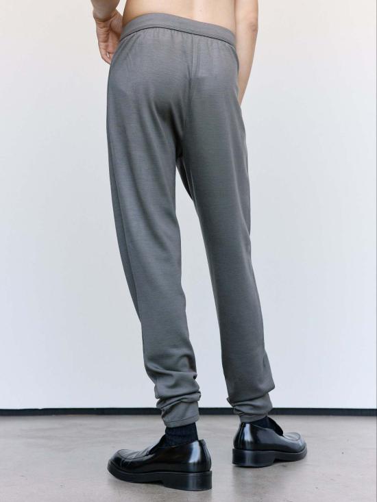  리에르 트레이닝/조거 팬츠 카모시오 인터록 울 폴라 조깅 팬츠 - RIER