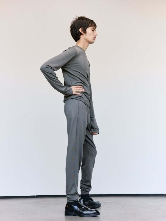  리에르 트레이닝/조거 팬츠 카모시오 인터록 울 폴라 조깅 팬츠 - RIER