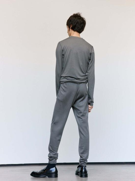  리에르 트레이닝/조거 팬츠 카모시오 인터록 울 폴라 조깅 팬츠 - RIER