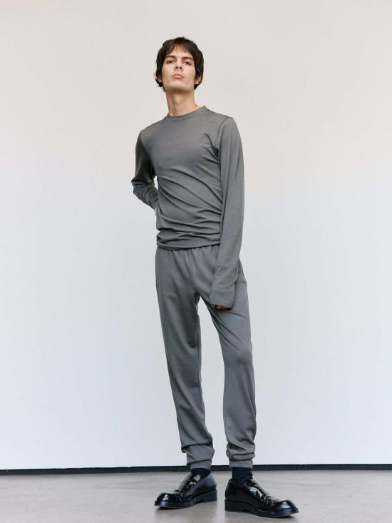  리에르 트레이닝/조거 팬츠 카모시오 인터록 울 폴라 조깅 팬츠